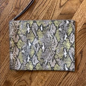Banana Republic snakeskin pouch, never used.